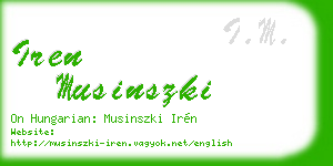iren musinszki business card